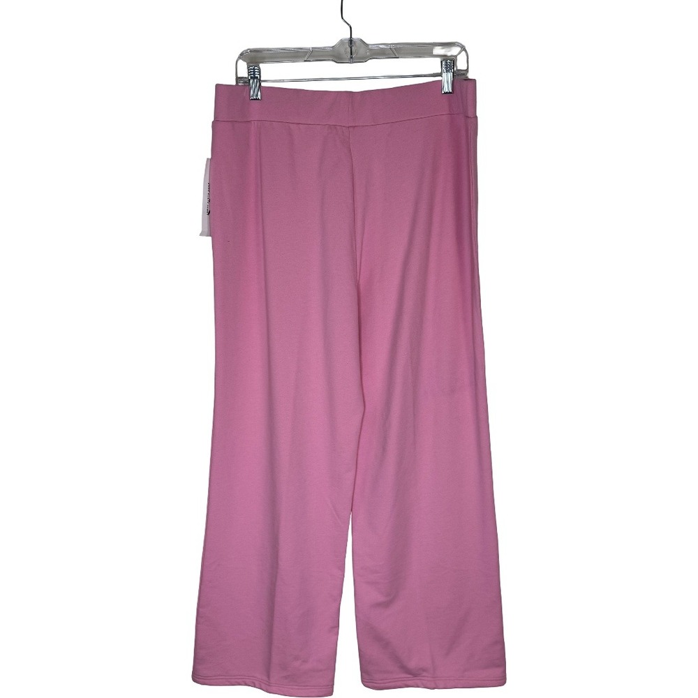 Anne‎ Klein Sport Petal Pink French Terry Wide Leg Pants XL 10153181-H17